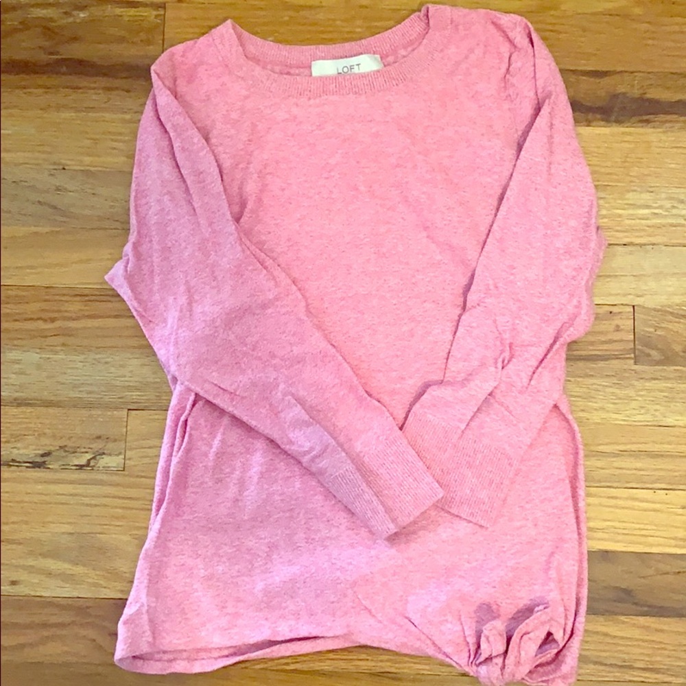 Loft Red Pullover Cardigan. Size Small